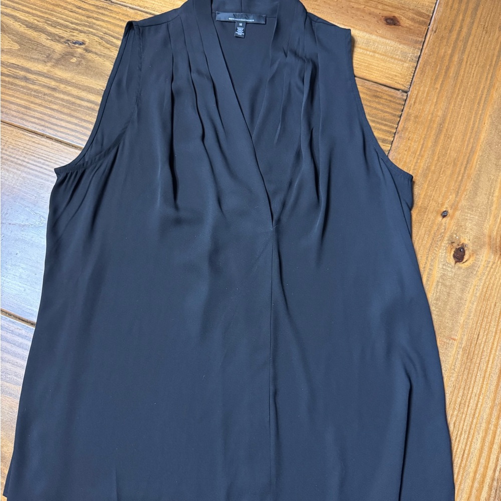 White House Black Market Black Sleeveless Blouse